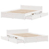 Bed Frame without Mattress White 140x200 cm Solid Wood Pine