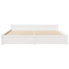 Bed Frame without Mattress White 200x200 cm Solid Wood Pine