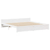 Bed Frame without Mattress White 200x200 cm Solid Wood Pine