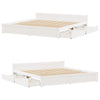 Bed Frame without Mattress White 200x200 cm Solid Wood Pine