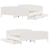 Bed Frame without Mattress White 200x200 cm Solid Wood Pine