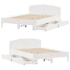 Bed Frame without Mattress White 140x200 cm Solid Wood Pine