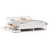 Bed Frame without Mattress White 200x200 cm Solid Wood Pine