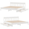 Bed Frame without Mattress White 200x200 cm Solid Wood Pine