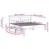 Bed Frame without Mattress White 200x200 cm Solid Wood Pine