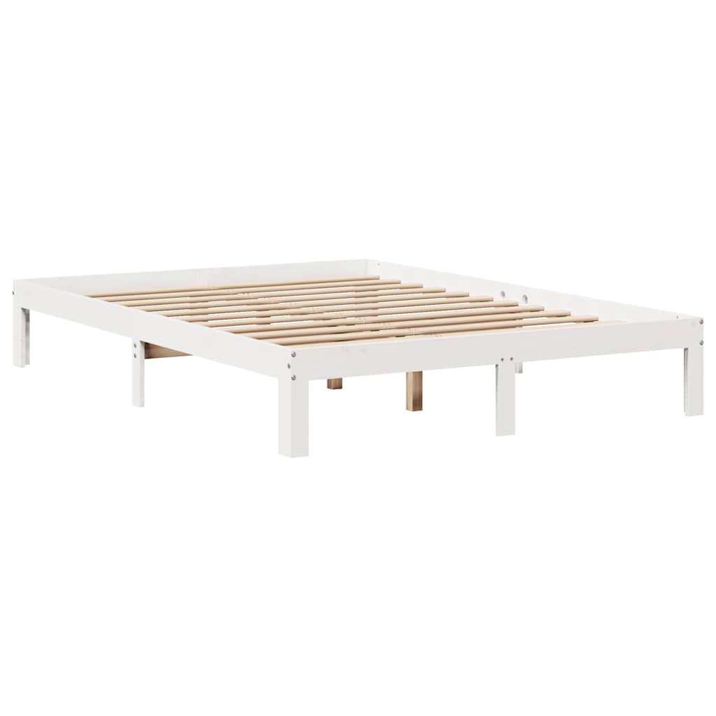 Bed Frame with Drawers without Mattress White 135x190 cm Double