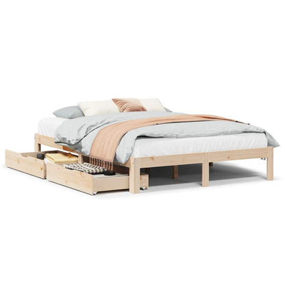 Bed Frame with Drawers without Mattress 160x200 cm