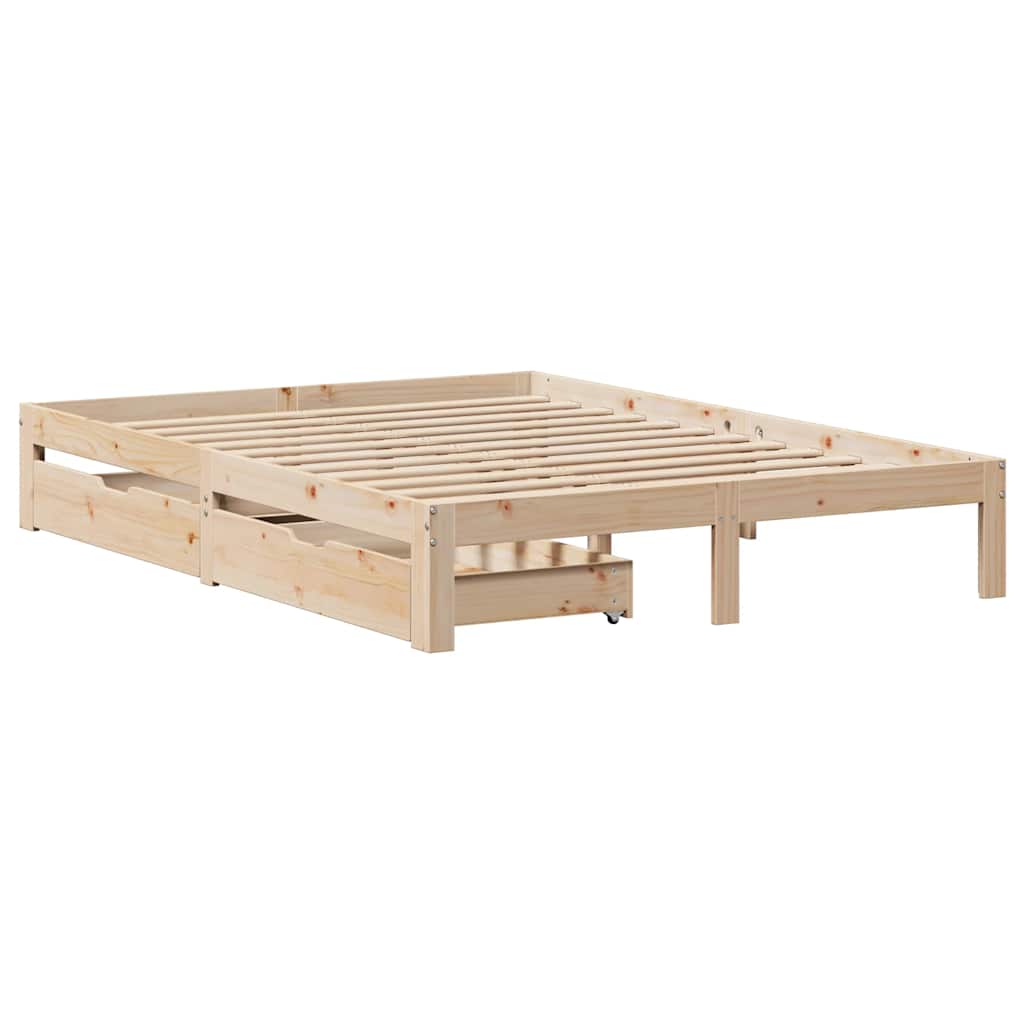 Bed Frame with Drawers without Mattress 160x200 cm