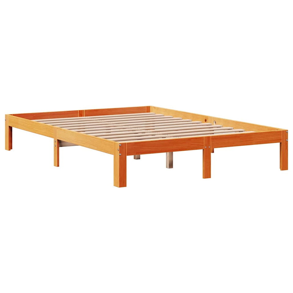 Bed Frame with Drawers without Mattress Wax Brown 140x200 cm