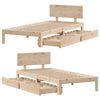 Bed Frame with Drawers without Mattress 90x200 cm