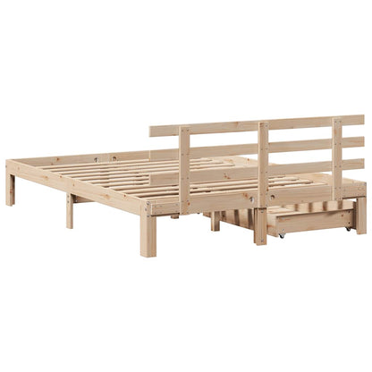 Bed Frame with Drawers without Mattress 140x200 cm
