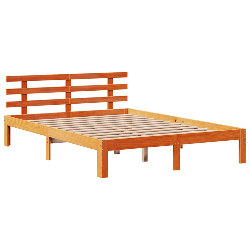 Bed Frame with Drawers without Mattress Wax Brown 120x200 cm