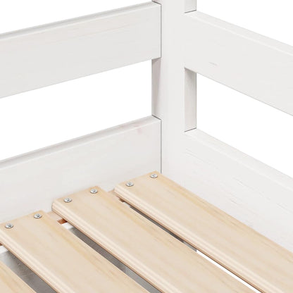 Daybed with Drawers without Mattress White 90x200 cm Solid Wood