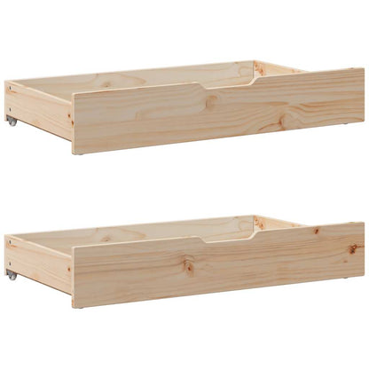 Daybed with Trundle and Drawers without Mattress 80x200 cm