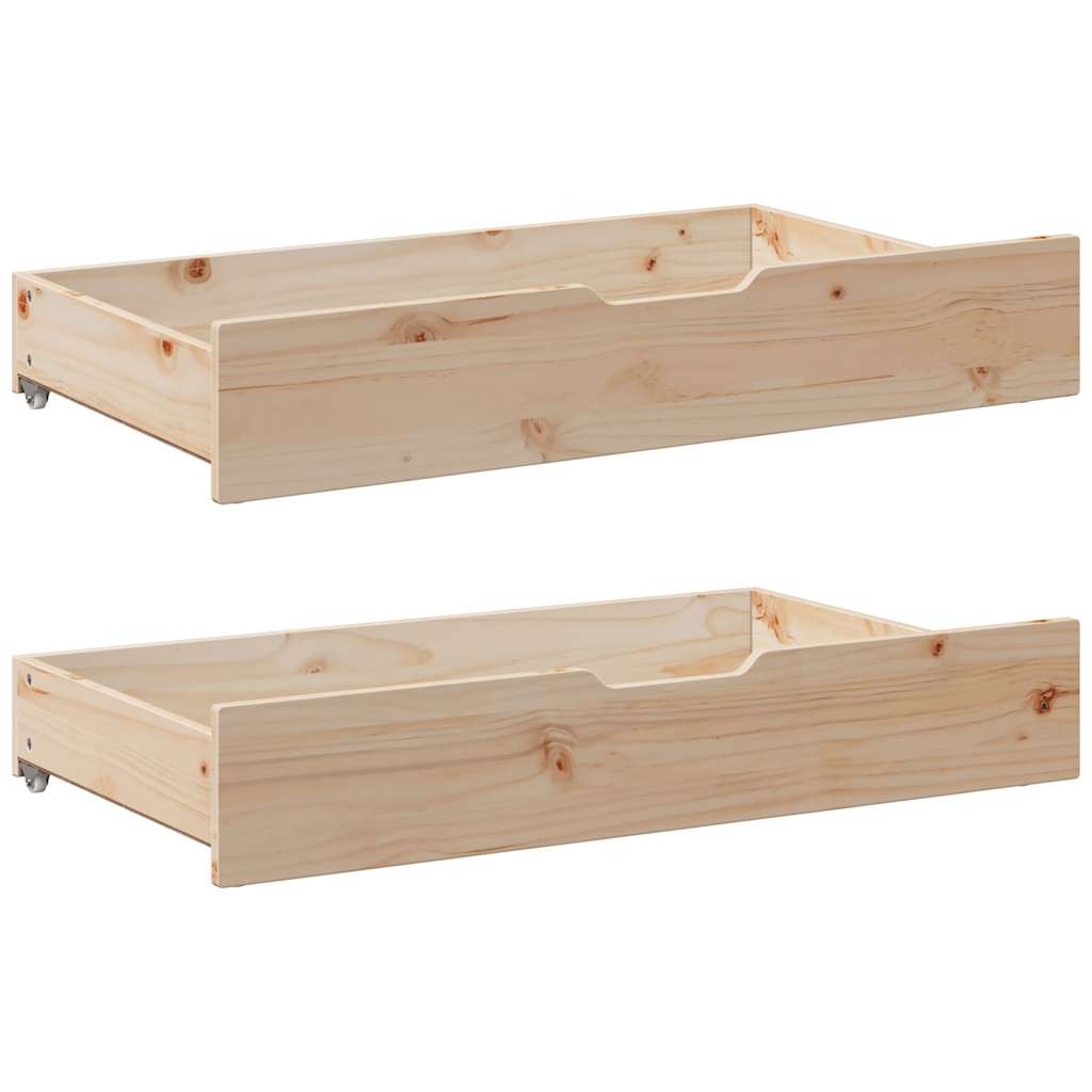 Daybed with Trundle and Drawers without Mattress 90x190 cm Single