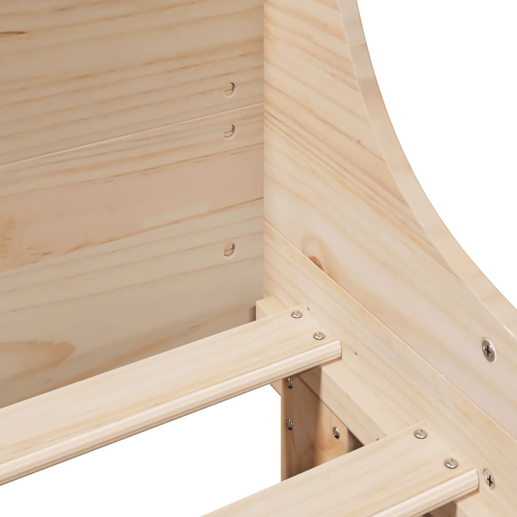 Bed Frame without Mattress 140x190 cm Solid Wood Pine