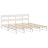 Bed Frame without Mattress White 200x200 cm Solid Wood Pine