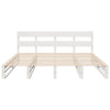 Bed Frame without Mattress White 200x200 cm Solid Wood Pine