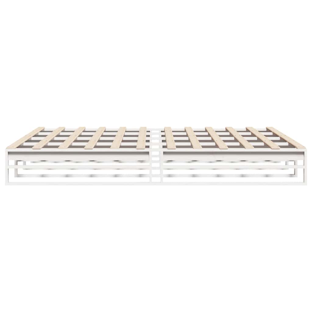 Bed Frame without Mattress White 180x200 cm Super King Solid Wood Pine