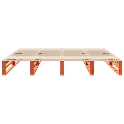 Bed Frame without Mattress Wax Brown 180x200 cm Super King Solid Wood Pine