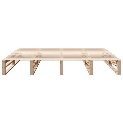 Bed Frame without Mattress 200x200 cm Solid Wood Pine
