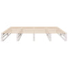 Bed Frame without Mattress White 200x200 cm Solid Wood Pine