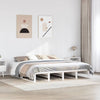 Bed Frame without Mattress White 200x200 cm Solid Wood Pine