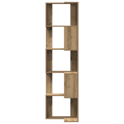 Corner Bookcase 5-Tier Artisian Oak 50x50x179 cm Engineered Wood