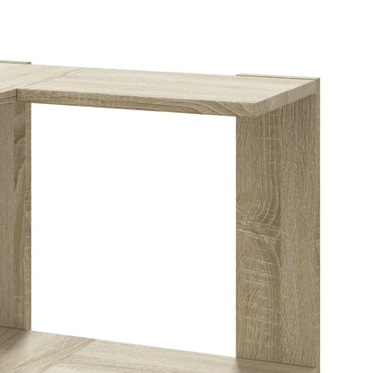Corner Bookcase 3-Tier Sonoma Oak 50x50x102 cm Engineered Wood