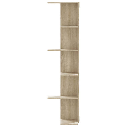 Wall Corner Shelf Sonoma Oak 36.5x36.5x140 cm Engineered Wood