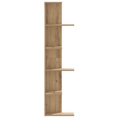 Wall Corner Shelf Artisian Oak 36.5x36.5x140 cm Engineered Wood