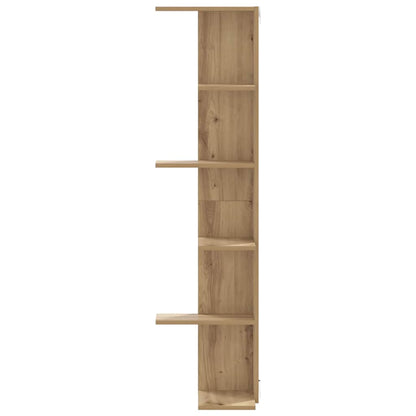Wall Corner Shelf Artisian Oak 36.5x36.5x140 cm Engineered Wood