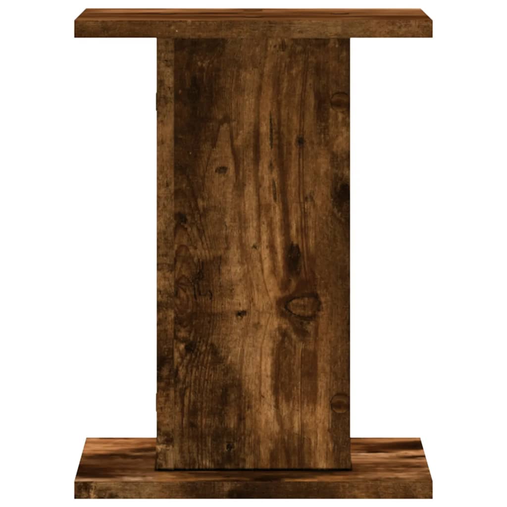 Speaker Stands 2 pcs Smoked Oak 30x30x40 cm Engineered Wood