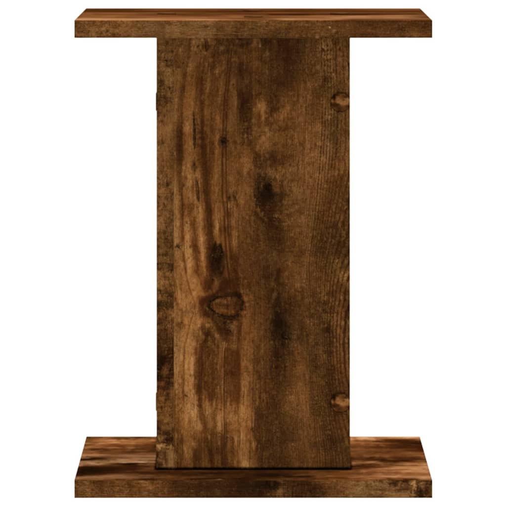 Speaker Stands 2 pcs Smoked Oak 30x30x40 cm Engineered Wood