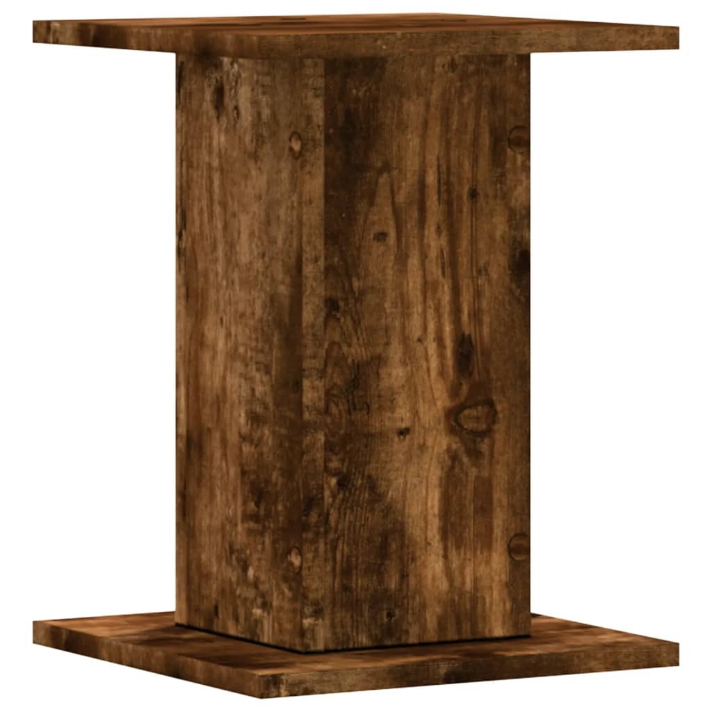 Speaker Stands 2 pcs Smoked Oak 30x30x40 cm Engineered Wood