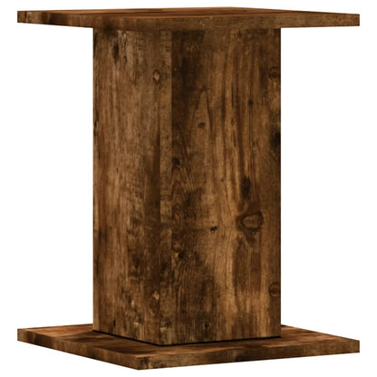 Speaker Stands 2 pcs Smoked Oak 30x30x40 cm Engineered Wood