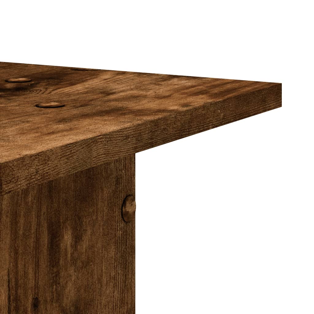 Speaker Stands 2 pcs Smoked Oak 30x30x40 cm Engineered Wood