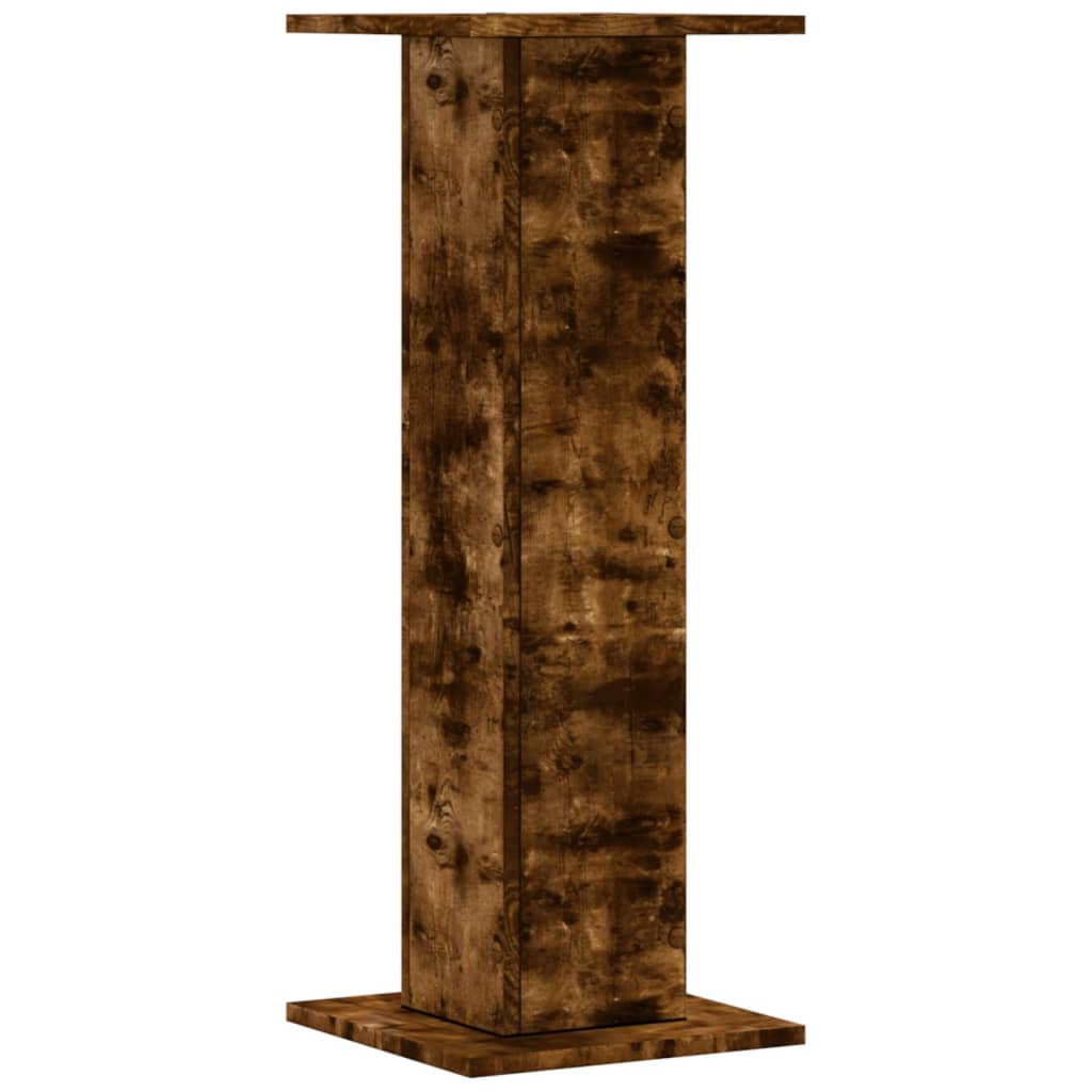 Speaker Stands 2 pcs Smoked Oak 30x30x80 cm Engineered Wood