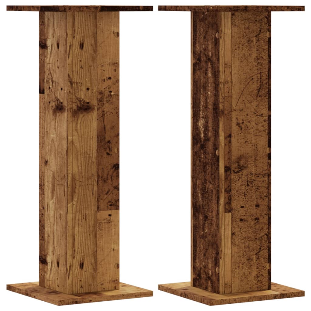 Speaker Stands 2 pcs Old Wood 30x30x80 cm Engineered Wood