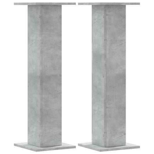 Speaker Stands 2 pcs Concrete Grey 30x30x95 cm Engineered Wood