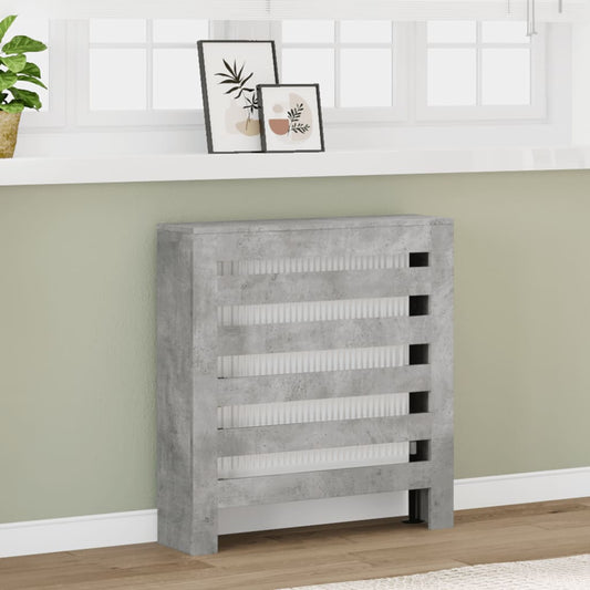 Radiator Cover Concrete Grey 78 x 20 x 82 cm Engineered Wood