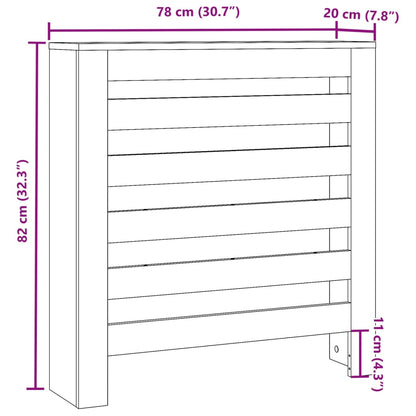 Radiator Cover Smoked Oak 78x20x82 cm Engineered Wood