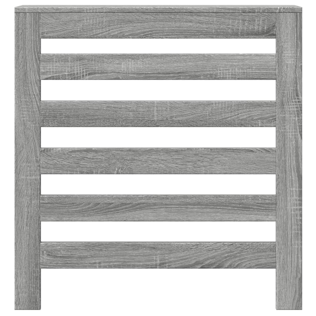 Radiator Cover Grey Sonoma 78x20x82 cm Engineered Wood