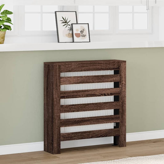 Radiator Cover Brown Oak Engineered Wood