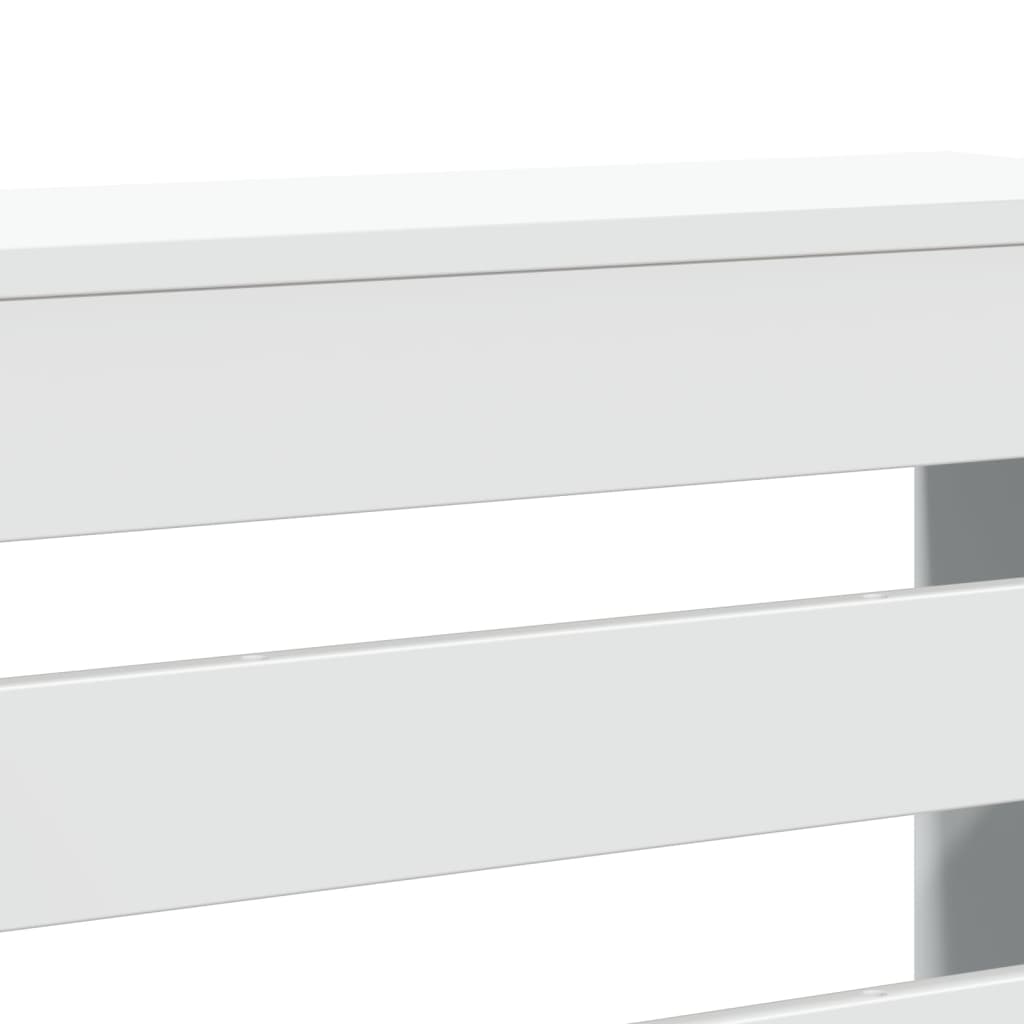 Radiator Cover White 104x20x82 cm Engineered Wood