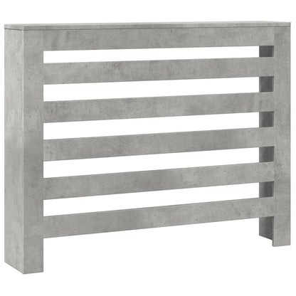 Radiator Cover Concrete Grey 104x20x82 cm Engineered Wood