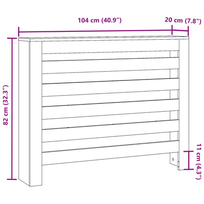 Radiator Cover Smoked Oak 104x20x82 cm Engineered Wood