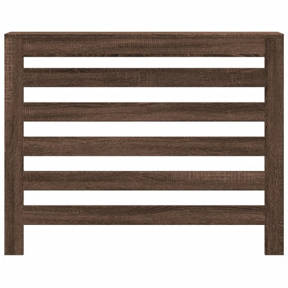 Radiator Cover Brown Oak 104x20x82 cm Engineered Wood