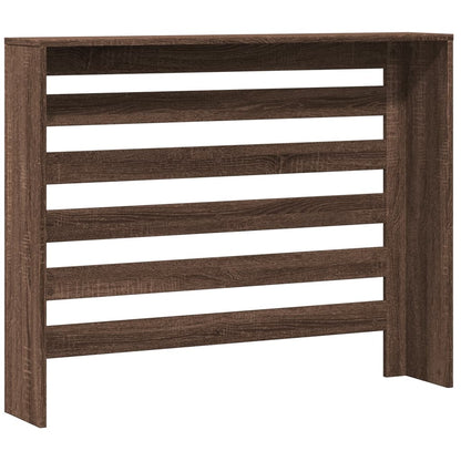 Radiator Cover Brown Oak 104x20x82 cm Engineered Wood