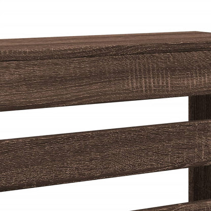Radiator Cover Brown Oak 104x20x82 cm Engineered Wood